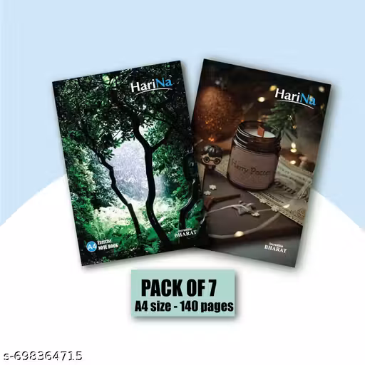 HariNa A4 Size Ruled Notebook Set of 7 | 980 Pages | 7x140 Pages Each Notebook | Best for School and College Students