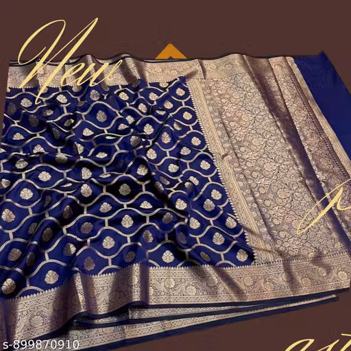Katan Double Zari Work Banarasi Saree | Rich Silk Fabric Wedding Wear Saree