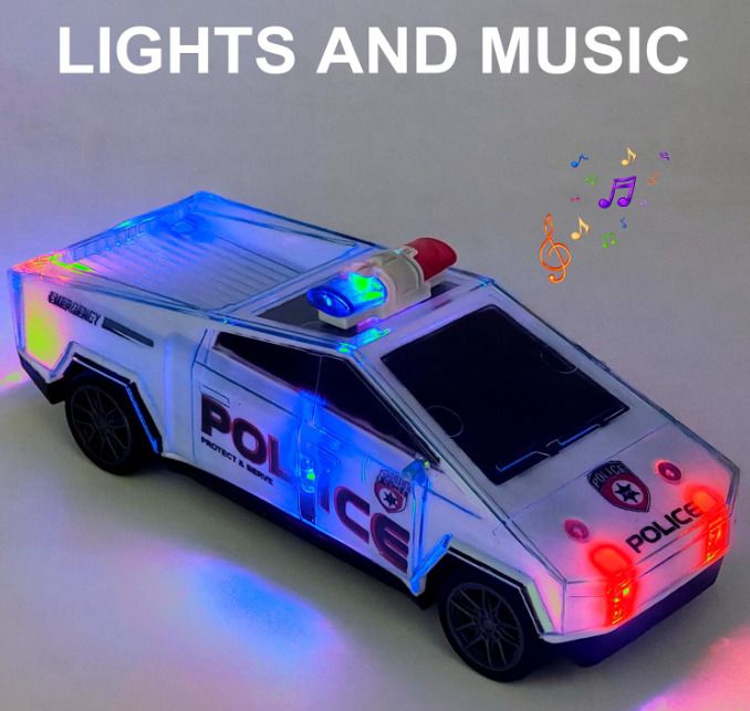Cyber Police Truck Toy for Kids with Lights and Music with Sound