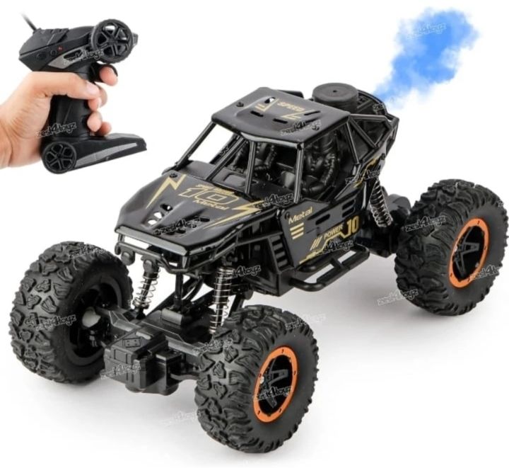 Remote Control Rock Crawler Car Toys for Kids With Mist Smoke Effect Multicolor