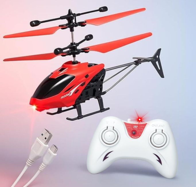 Remote Control Helicopter Toy for Kids with Hand Sensor Multicolor