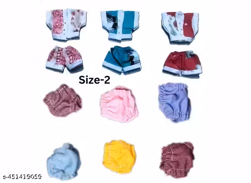 size-2 combo of 9 laddu gopal ji special cotton night suit random color kanha ji poshak Thakur ji night suit Laddu Gopal Ji Night suit Best Quality