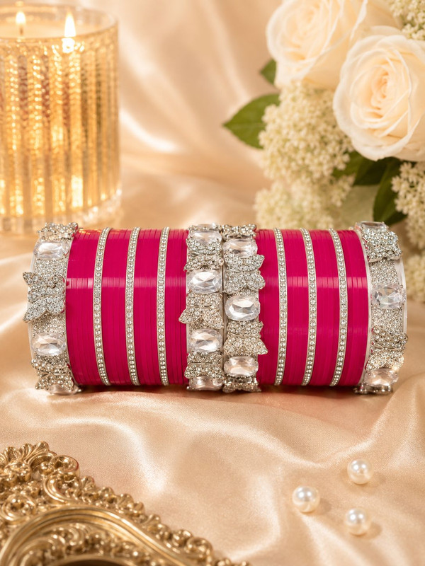 Pink Royale Chura Set | Designer Bridal Bangles Collection
