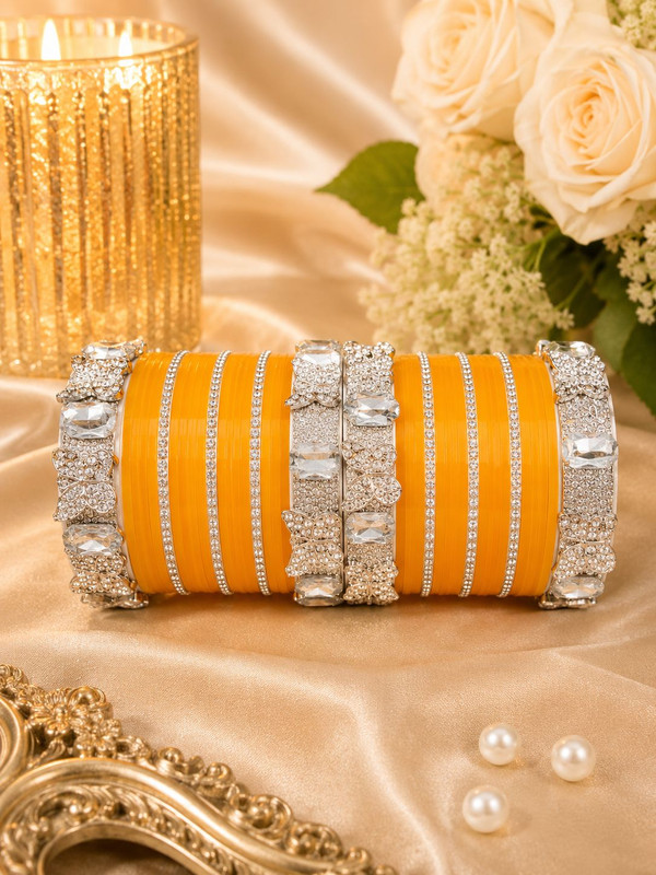 Yellow Royale Chura Set | Traditional Wedding Chooda For Women