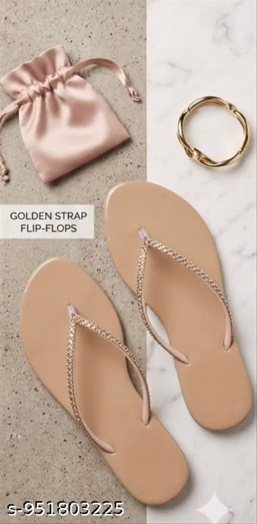 Elegant Rhinestone-Embellished Flip Flops