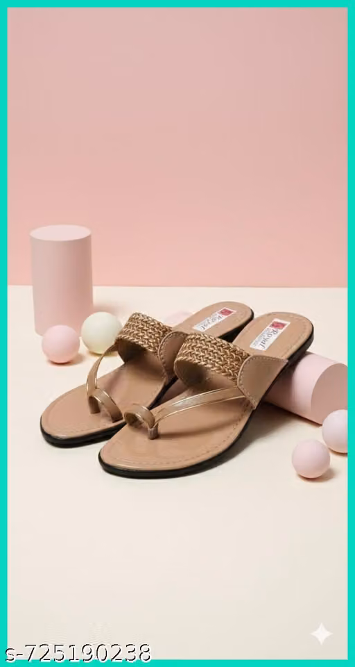 "Royal Glossy Bronze Braided Toe-Ring Sandals"