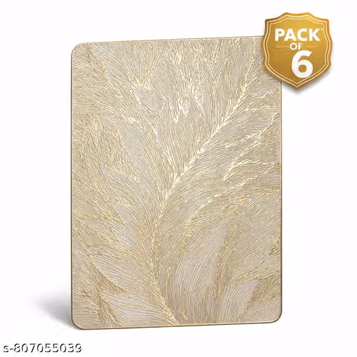 Premium Imported Style Gold Dining Table Mat Set (6 Pieces)