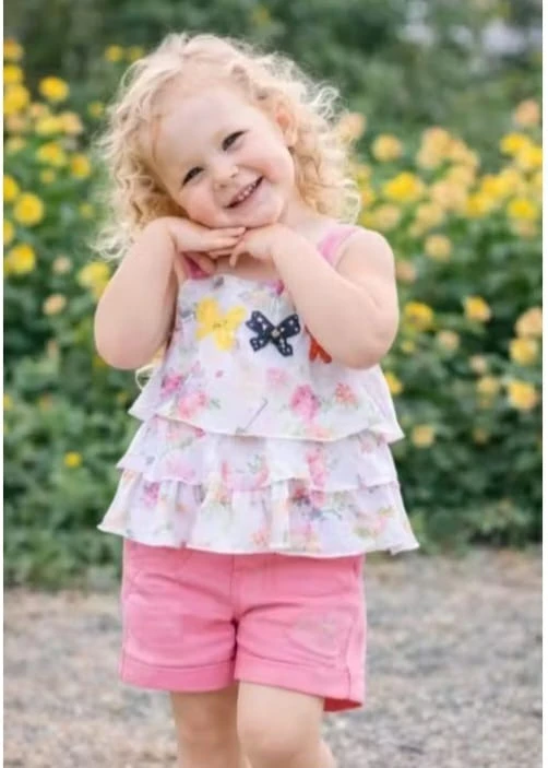 Little Muffs Baby Girls Cute Printed Summer Wear Dress Stylish Outfit