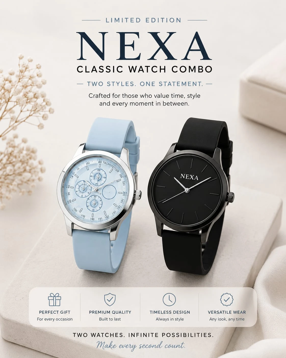 Men Boys Stylish Analog Watch Elegant Casual Party Wear Collection
