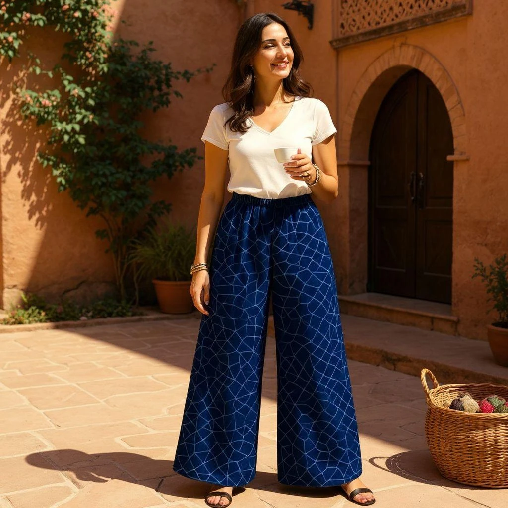Women Trendy Plazo Set Multi Color Comfortable Summer Wear Collection