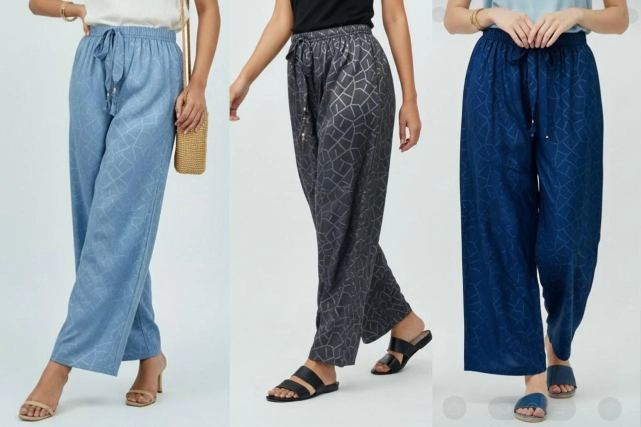 Women Casual Plazo Set of 3 Trendy Fashion Wear Collection