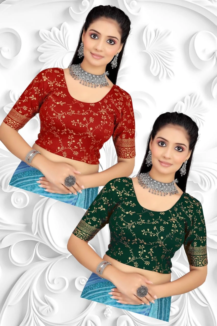 Women Stylish Party Wear Blouse Combo Pack of 2 Ethnic Fashion Collection