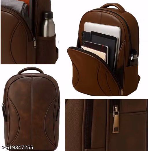 SELF DESION GOOD LOOKING LEATERISH BAG WITH EXTRA LAPTOP SPACE USE FOR COLLEGE/OFFICE/TRAVEL