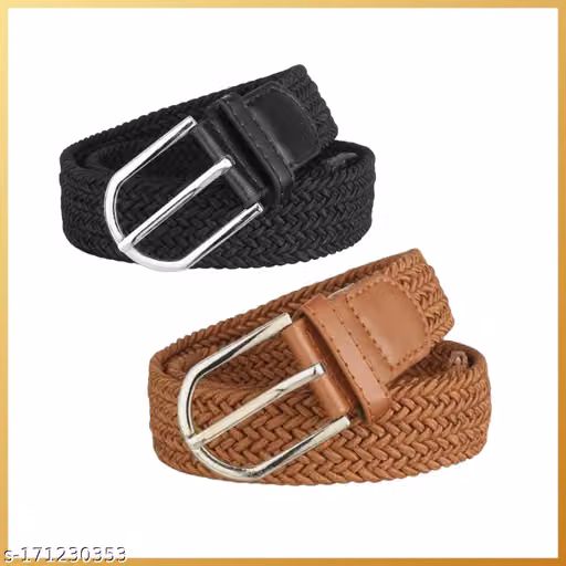 Canvas Belt Combo(Pack of 2) for Women and Men Unisex by Urban Cawnpore