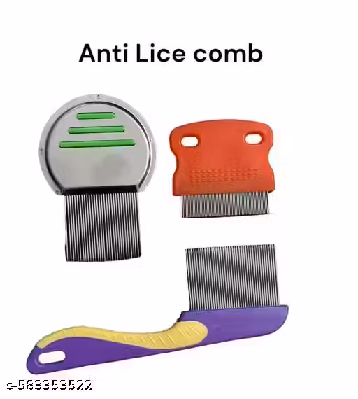 Lice Comb For Women And Kids Stainless Steel Lice Egg Nit Lice Egg Removal Comb pack of 3 Pcs
