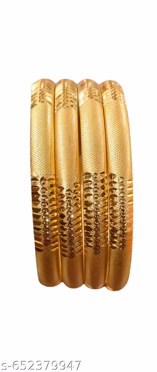 Premium Peetal Golden Kada Set | 4 Pcs | Panali & Chilai Work | Daily & Wedding Wear