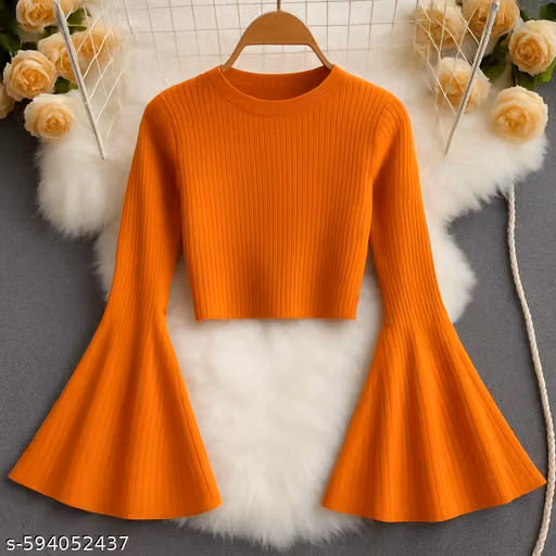 New upgraded round neck flare top for girls & women's