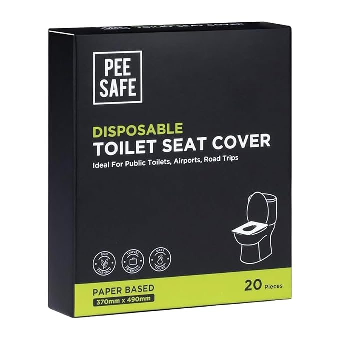 
Pee Safe Disposable Toilet Seat Covers | 20 Sheets | Reduces Risk of UTI | Environment Friendly, Protection Against Germs, Reduces The Risk Of…