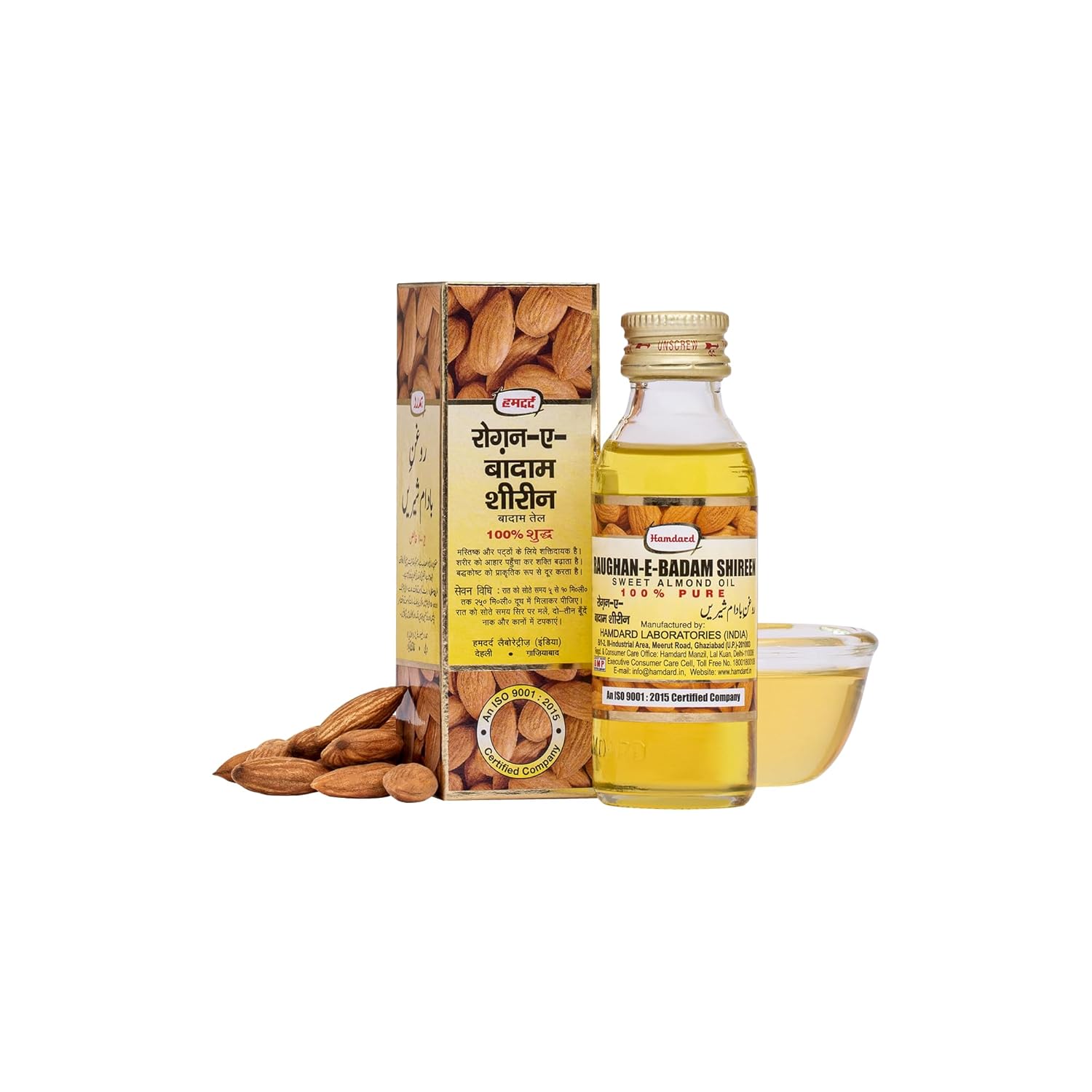 Hamdard Raughan-E-Badam Shireen Sweet Almond Oil, 50ml, Pack of 1