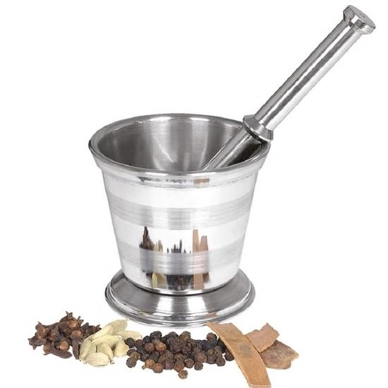 Steel Khalbatta Okhli Masher, Mortar and Pestle Set -1 - Mash Hard Spice