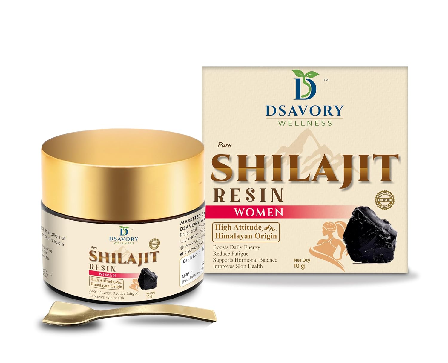 Pure Himalayan Shilajit Resin for Women, 10g
Daily Energy, Hormonal Wellness, Skin Glow & Vitality
