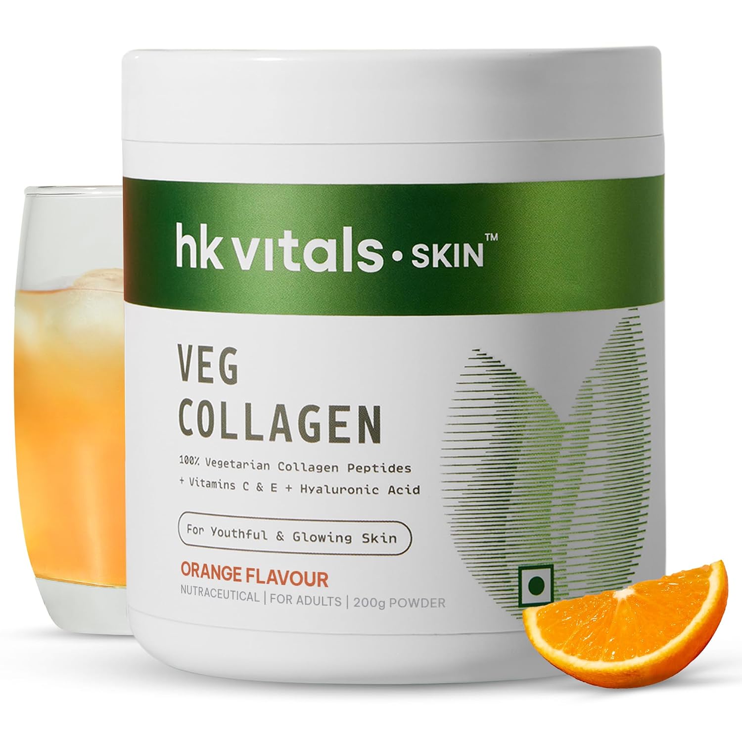 hk vitals Veg Collagen Supplement Powder, Orange, 200g