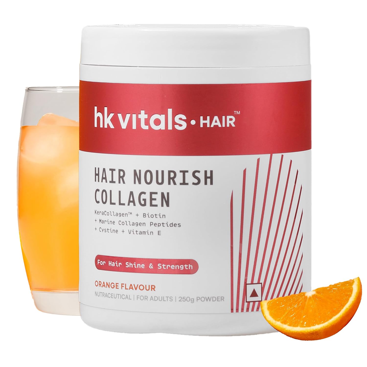 hk vitals Hair Nourish Collagen Powder, Orange, 250g