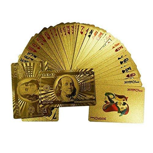 24 K Gold Plated Poker Playing Cards Foil Cards (Golden)