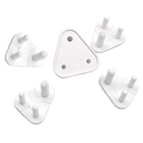 Baby Safety Electrical Socket Cover 5 Amp Small, Pack of 5, Outlet Plug Protector for Child Proofing in Home, School & Office