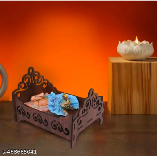 Krishna ji bed laddu Gopal ji bed mandir bed choki new. Bed
