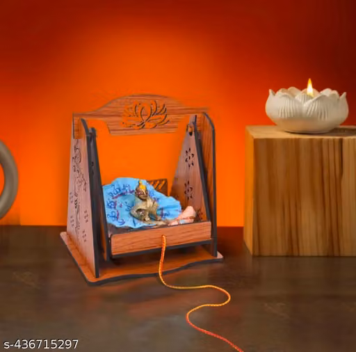Laddu gopal wooden jhula
