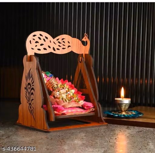 Laddu gopal wooden jhula