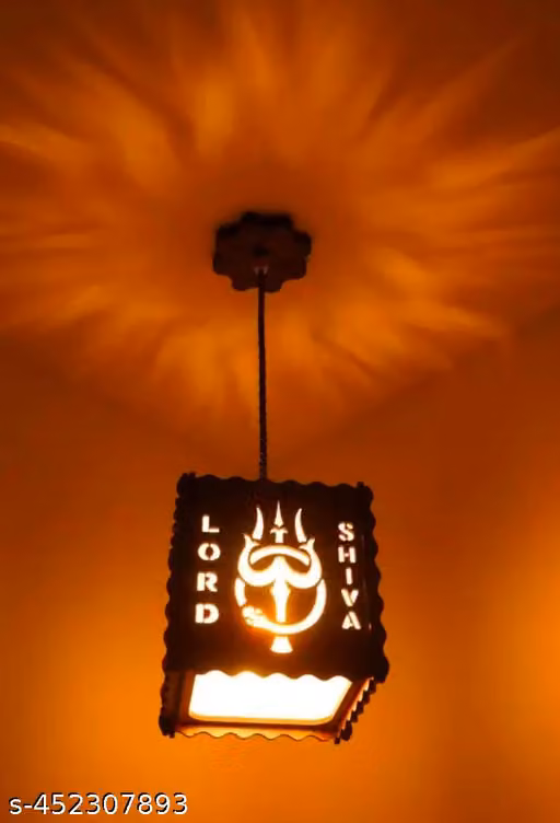 Shive ji wall hanging wooden ceiling lamp home decor office hotel Diwali