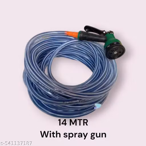 14 MTR PVC tubes garden hose water pipe with spray gun