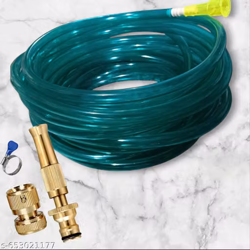 10 MTR PVC tubes garden hose water pipe with spray nozzle