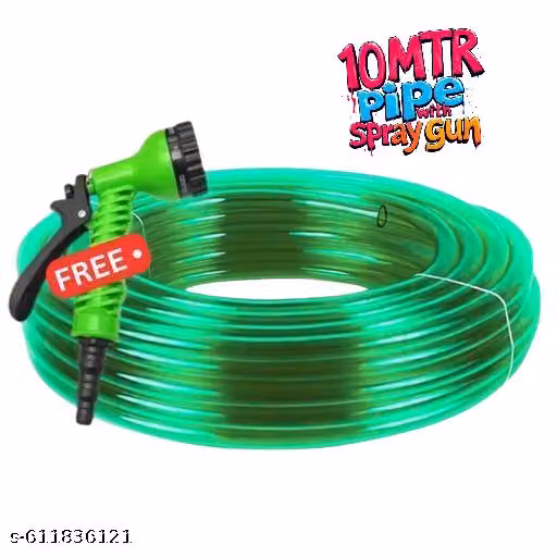 10 MTR PVC tubes garden hose water pipe with spray gun size.05"