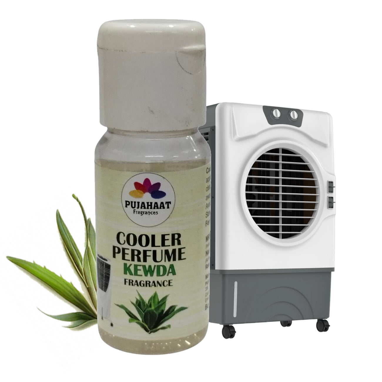 Pujahaat Kewda Cooler Perfume/Aroma Diffuser Oil or Fragrance, Long Lasting Cooler Scent/Aroma Diffuser Fragrance Oil - Multipurpose Aroma Oil Perfume for Cooler - 25 ml each (2 X 25 ml)
