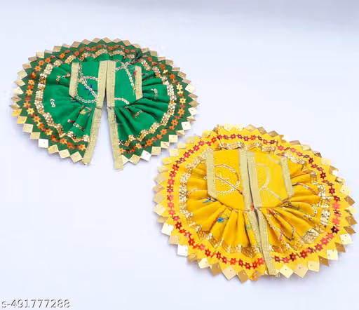 RDH Enterprises Thakur ji Dress Combo of 2 Stylish Summer Poshak for Bal Gopal ji/ Kanha ji /Laddu Gopal Size 3 to 4 NO