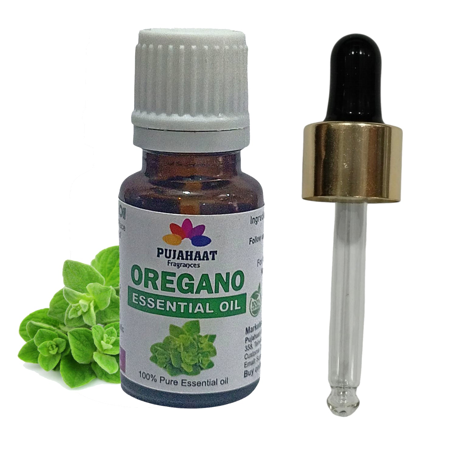 Pujahaat Oregano Essential Oil (Origanum vulgare) Pure | Non-Sticky | Non-greasy | Lightweight | Men & Women | All Skin Types | Steam Distilled Therapeutic-Grade - 15 ml