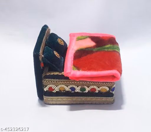 RDH Enterprises Thakur ji Bed / Laddu Gopal ji Bed with Blanket usable 0 to 2 no