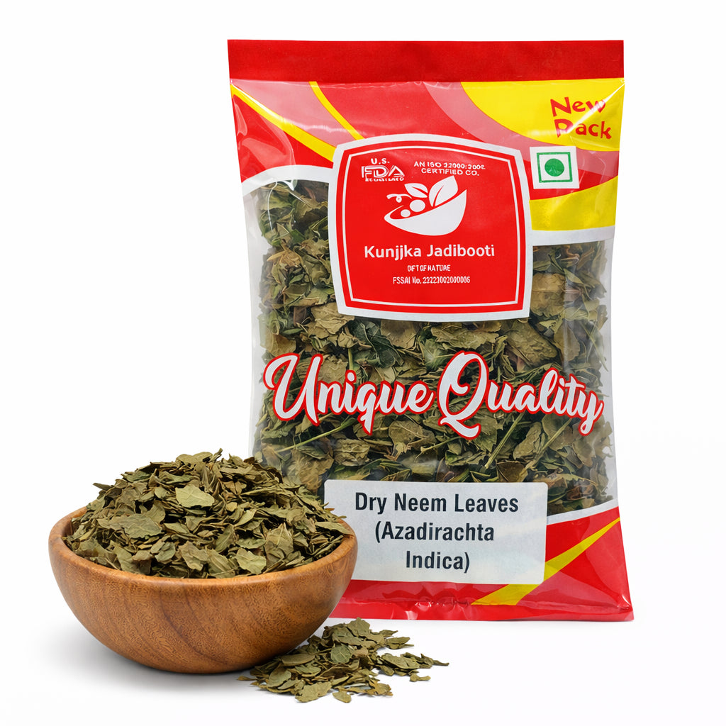 Kunjika Jadibooti Neem Patti - Sukhi Neem Patti - Dry Neem Leaves - Azadirachta Indica- 100 gms