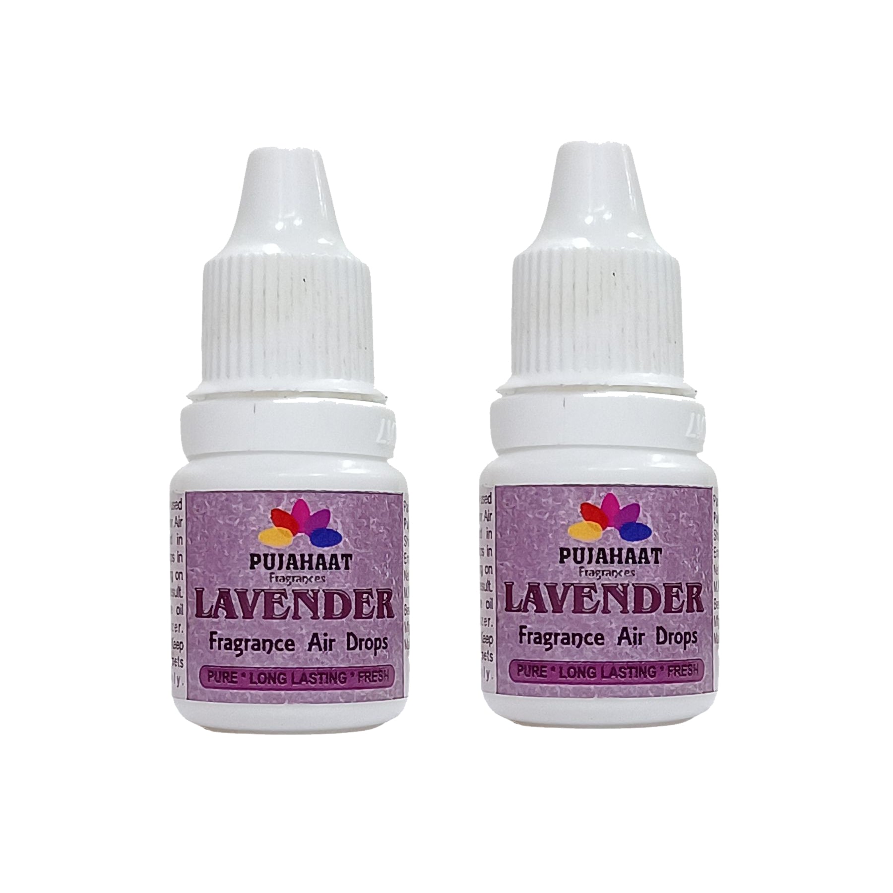 Pujahaat Premium Lavender Fragrance Air drops Air freshener for room, bathroom, toilet, car, wardrobes -Pack of 2 (2 x 5ml)