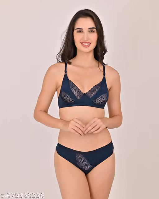 1 Set Kavya Bra and panty Navy Blue