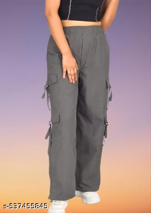 Women Cargo 6 Pocket Dark Grey