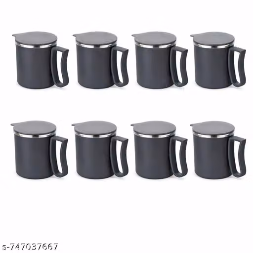 Stainless Steel Insulated Coffee Mug with Lid | 250ml Double Wall Tea & Milk Cup | Inner Steel Stylish Travel Mug for Home, Office & Gift (Multicolor)