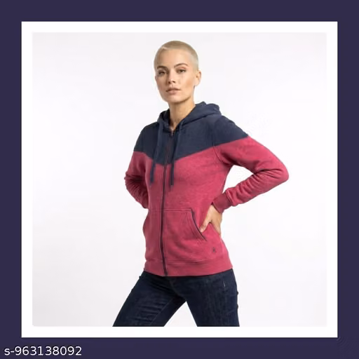 Women Rani Pink Winter Hoodie Jacket