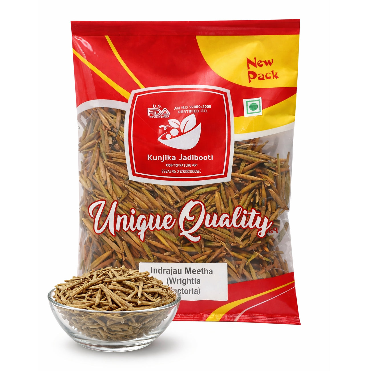 Kunjika Jadibooti Indrajau Meetha - Inderjoo Meetha - Indra Jau - Indrajav Meetha - Indrajo Meetha - Indrajao Seeds - Wrightia Tinctoria (100 GM)