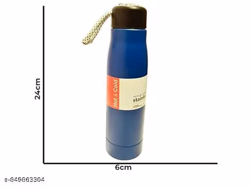 Stainless Steel Vacuum Insulated Water Bottle 500ml | Hot & Cold Thermal Flask | Leakproof & Durable Bottle for Office, Gym, Travel (1 Pc)