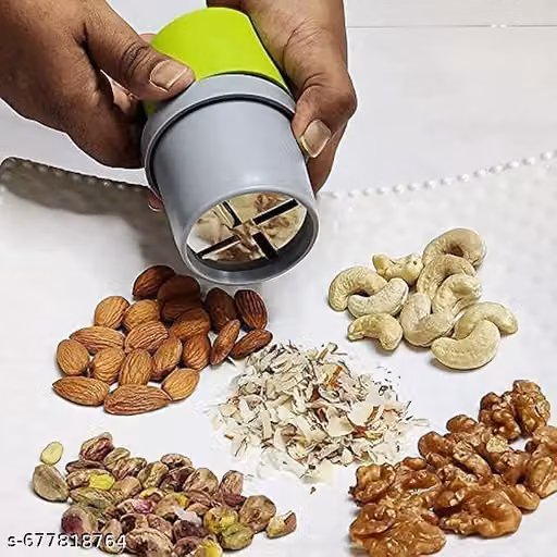 Dry Fruit & Nut Cutter Slicer | Hand-Operated Badam Kaju Walnut Pista Chopper | Kitchen Gadget for Home Use