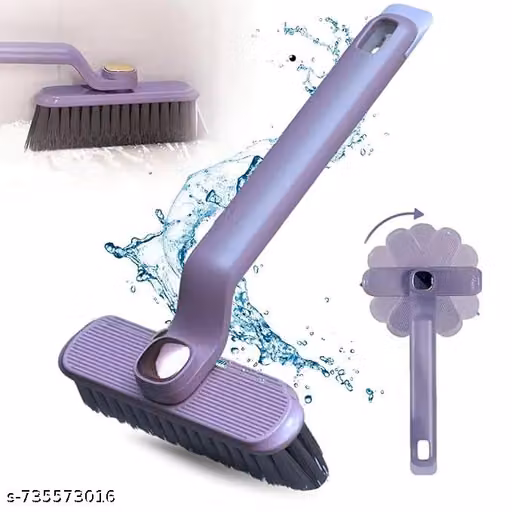 Multi-Function Bathroom Plastic Cleaning Brush,Tiles Cleaning Brush,Hard Bristle Rotating Crevice Gap Cleaning Brushes For Bathroom,Floor Cleaner Brush(Multi Colour)